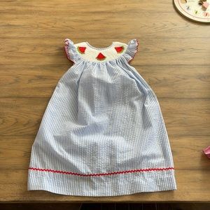 Smocked Watermelon Dress. Size 4T.